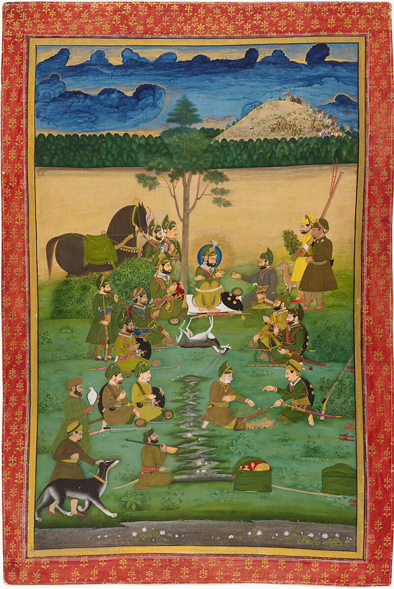 Maharana Bhim Singh at a Hunting Picnic, 1824 or 1825 Maharana Bhim Singh at a Hunting Picnic, 1824 or 1825